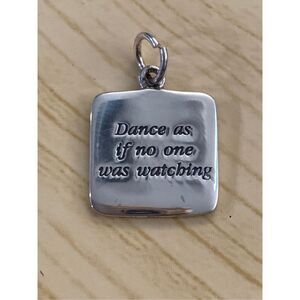 .925 Dance Saying Sterling Silver Jewelry Charm #Saying #Music #Dance
